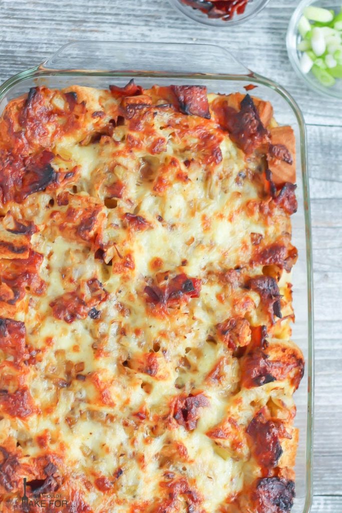 Candied Bacon and Egg Strata