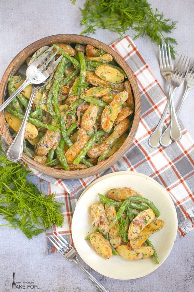 Roasted Fingerling Potato Salad with Green Beans