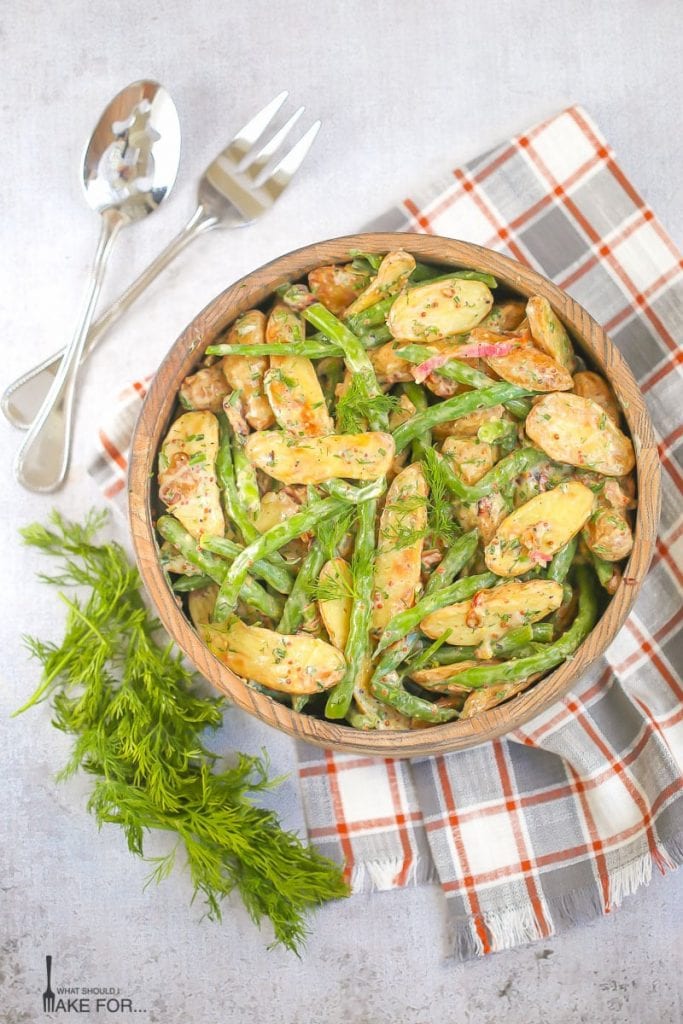 Roasted Fingerling Potato Salad with Green Beans